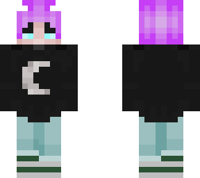 cute putple haired demon boy
