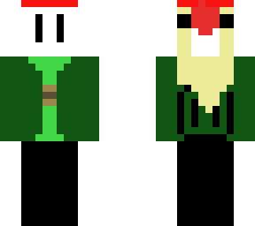 green masked girl santa hat