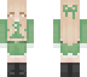 green winter girl