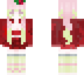 mitsuri kanroji minecraft skin christmas edition