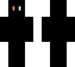 orange and cyan neon guy