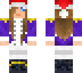 pirate girl with santa christmas hat