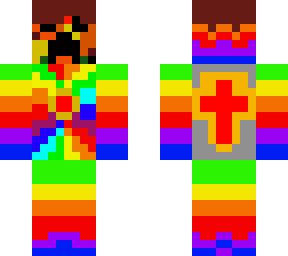 prestonplayz rainbow head, rainbow body
