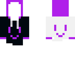 purple an black and white jacket