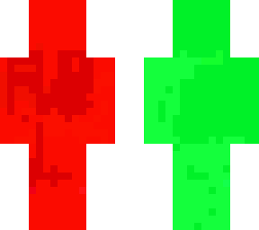 red and blue and green