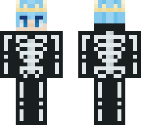 skeleton boy with crown