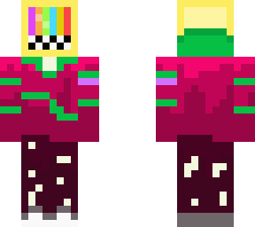 yellow tv head bit with greenish skin