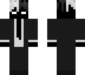 black and white suit