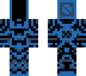 blue/black/grey armor