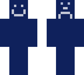 blue happy/sad man