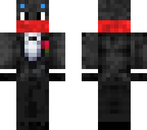 blue husky wearing suit