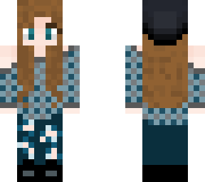 brown hair flanel girl new