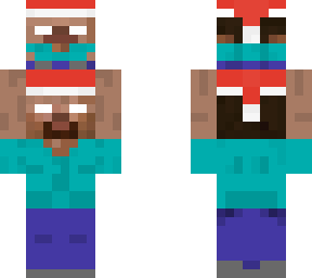 christmas herobrine holding herobrine