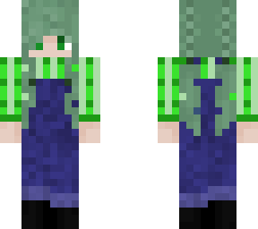 green cute girl