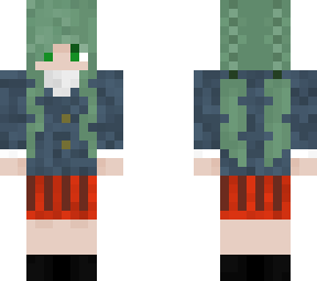 green cute girl uniform