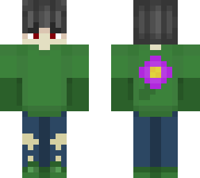 green sweater