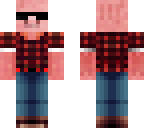 lumber pig with glasses