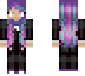 neon hair tux girl