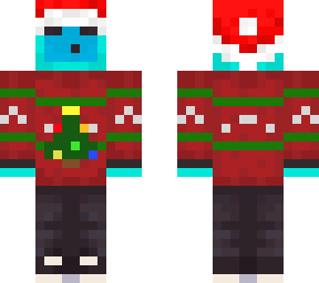 blue slime christmas tree sweater