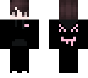 boy with cool black and pink hoodie