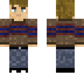 brown striped sweater
