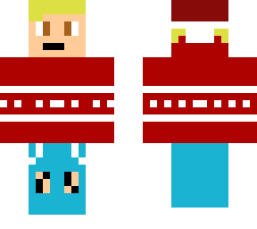 mc skin with blond hair in hoodie christmas edition