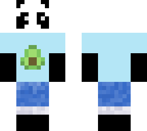 panda with avocado shirt