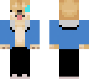sans doge with little neck face