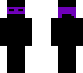 black & purple ninja - silhouetted