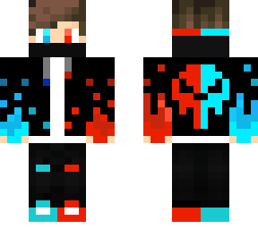blue and red fire gamer