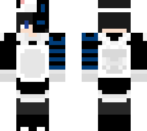 blue half masked maid
