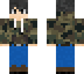 camo with jeans and boots