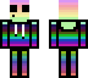 rainbow slime in hoodie (first skin)