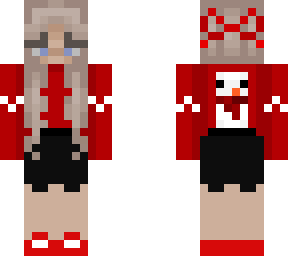x-mas girl sweater with a skirt