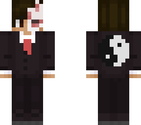 yin yang kitsune mask suit boy