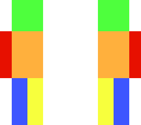 blue red orange green and white skin
