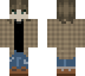 girl with short hair and flannels