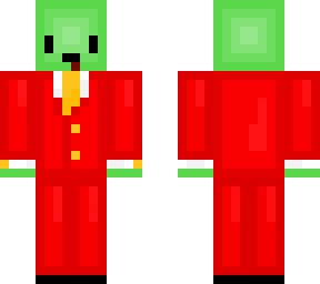 green frog in red and gold suit