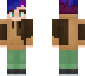 me but with blue and purple hair