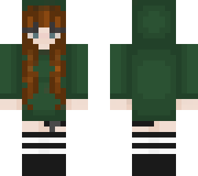 mushy green hoodie with knee highs