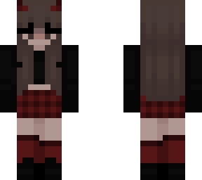 red- black- theme brown hair girl