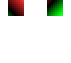 red and green head
