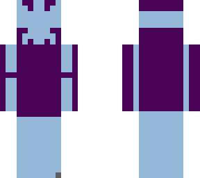weird blue and purple man