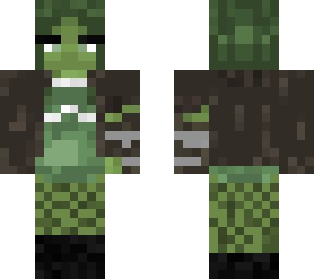 a fairy grunge style green skined lady