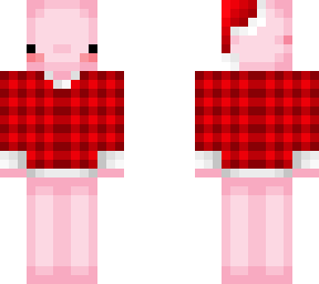 axolotl in christmas sweater w/ hat