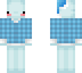 blue axolotl in christmas sweater w/ hat