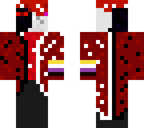 enderman/mushroom + trenchcoat and nb flag