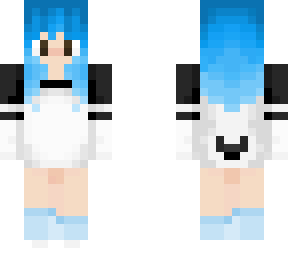 girl panda shirt blue hair