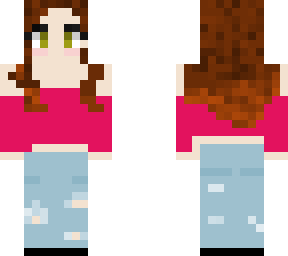 girl with brown hair and pink shirt slim