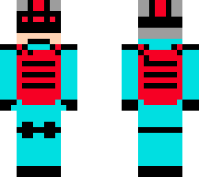 no.7 neon turquoise blue and red spec ops soldier